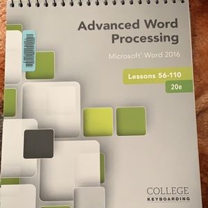Advanced Word Processing lesson 56-110